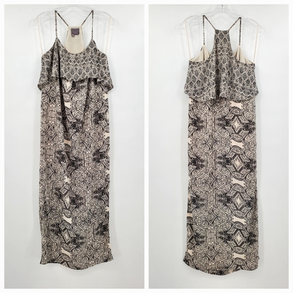 Anthropologie Vanessa Virginia Talitha Beaded Flounce Maxi Dress - Picture 3 of 12